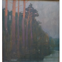 Drzewa nad wodą - Karol Piątkiewicz 1921 r.