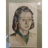 Portret kobiety - Ryszard Ledwos ok. 1950 r.