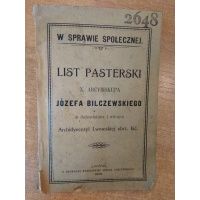W sprawie społecznej - list pasterski - Józef Bilczewski Lwów 1908 r.